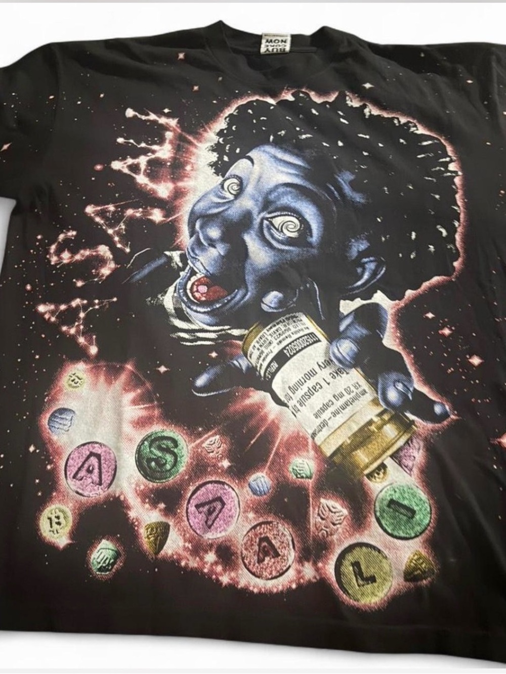 Asaali Short Sleeve Tee with Psychedelic Bottle Design